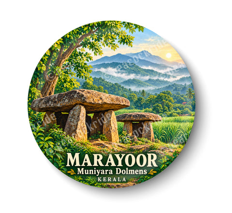 Love Manayoor I Muniyara Dolmens I Marayur I Kerala I Souvenir I Travel Memories I Fridge Magnet