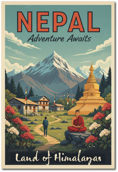 Nepal I Land of Himalayas I Adenture Awaits I Adenture I Souvenir I Travel Memories I Wall Poster / Frames