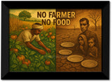 Save Agriculture I No Farmer No Food I Farmer I Agriculture I Wall Poster / Frames