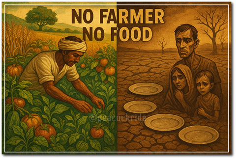 Save Agriculture I No Farmer No Food I Farmer I Agriculture I Wall Poster / Frames