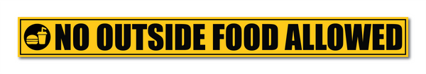 No Outside Food I Shop I Theater I Hotel I Restaurants I Wall Sticker