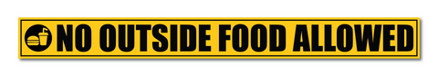 No Outside Food I Shop I Theater I Hotel I Restaurants I Wall Sticker