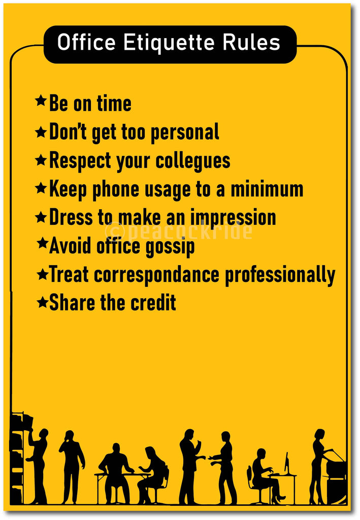 Office Etiquette Poster Mastering The Art Of Workplace Etiquette | PDF