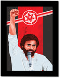 The Leader-Pawan Kalayan I Jana Sena Party I JSP I Wall Poster / Frame