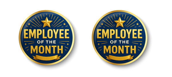 Employee of the Month I Office Badge I College I Pin Badge Pack of 2 No's