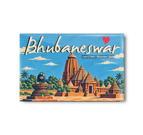 Love Bhubaneswar I  Lingaraja Swamy Temple I Odisha I Spiritual I Souvenir I Travel Memories I Fridge Magnet