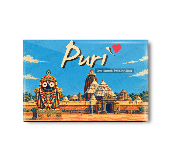 Love Puri I Puri Jagannatha Temple I Shree Jagannatha Temple I Odisha I Spiritual I Souvenir I Travel Memories I Fridge Magnet