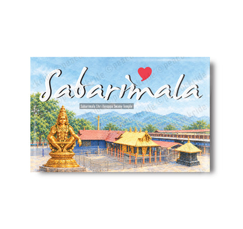 Love Sabarimala I Sabarimala Shri Ayyappa Swamy Temple I Kerala I Spiritual I Souvenir I Travel Memories I Fridge Magnet