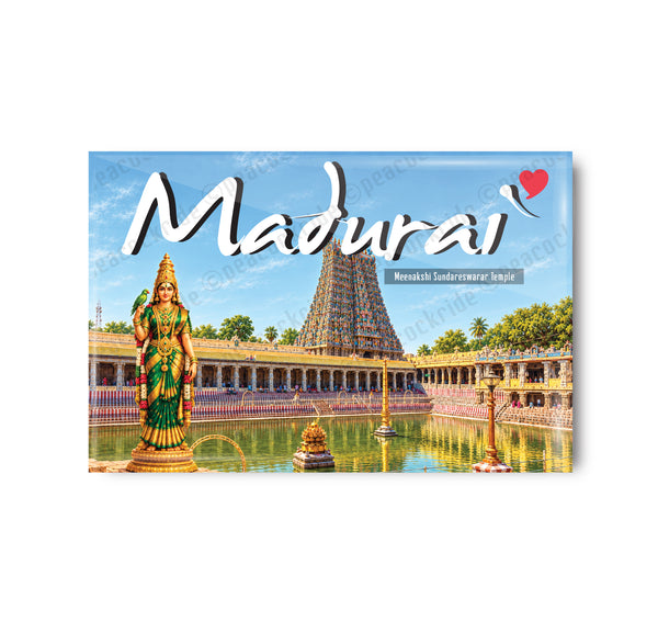 Love Madurai I Madurai Meenakshi Sundareswarar Temple I Tamil Nadu I Spiritual I Souvenir I Travel Memories I Fridge Magnet