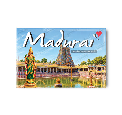 Love Madurai I Madurai Meenakshi Sundareswarar Temple I Tamil Nadu I Spiritual I Souvenir I Travel Memories I Fridge Magnet