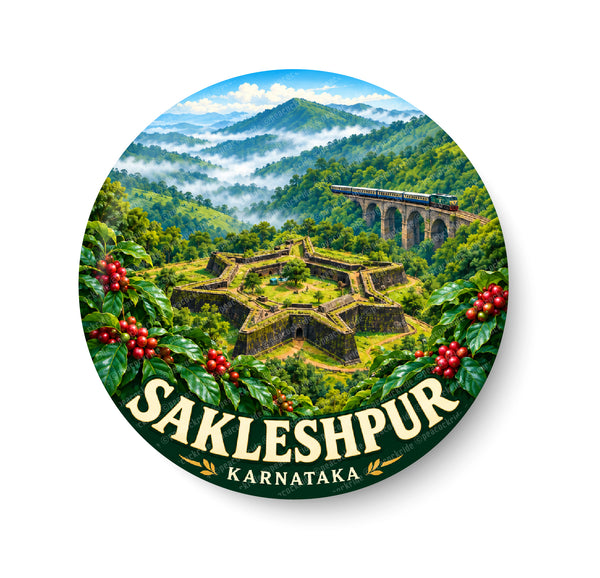 Love Sakleshpur I Manjarabad Fort I Sakleshpura I Karnataka I KA I Souvenir I Travel Memories I Fridge Magnet