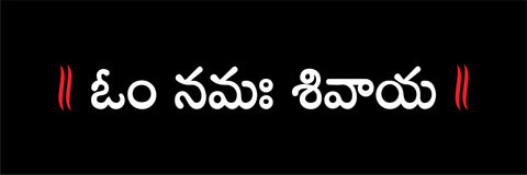 Om Namah Shivaya - Telugu I Shivan I Spiritual I Car Window Sticker