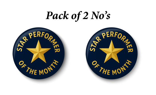 Star Performer Award Pin | Employee of the Month Badge I Pin Badge PACK Of 2
