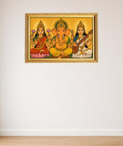 Lord Lakshmi Ganesha Saraswathi I Vinayagar I Spiritual I  Wall Poster / Frame