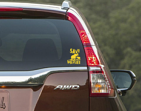 Save Wild Life I Forest I Animals I Environmental I Car Window Sticker