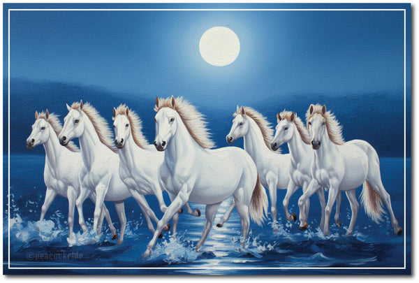 Vastu Running Seven Horses I Seven Horses I 7 Horses I Wall Poster / Frames