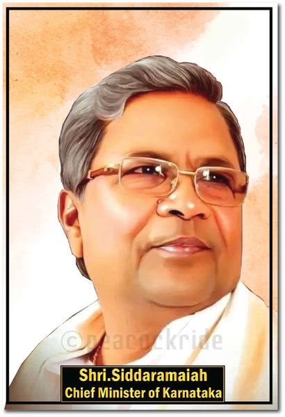 Siddaramaiah I Indian National Congress I INC I Karnataka I Wall Poster/ Frame