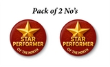 Star Performer of the Month Pin Badge | Employee Award Gift PACK Of 2