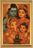 Lord Shiva Family I Shiva Parivar I Shivan Parvathi I Ganesha I Murugan I Spiritual  Wall Poster / Frame