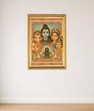 Lord Mahadeva I Shiva Family I Shiva Parivar I Shivan Parvathi I Ganesha I Murugan I Spiritual Wall Poster / Frame