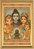 Lord Mahadeva I Shiva Family I Shiva Parivar I Shivan Parvathi I Ganesha I Murugan I Spiritual Wall Poster / Frame