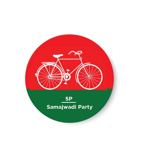 Vote for your Party I Samajwadi Party Symbol Pin Badge
