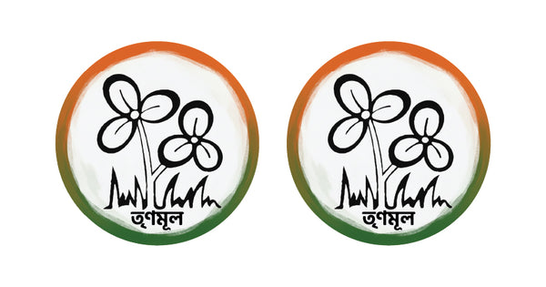 Trinamool Congress I TMC I Mamata Banerjee I West Bengal I Bike Sticker Pack of 2 No's