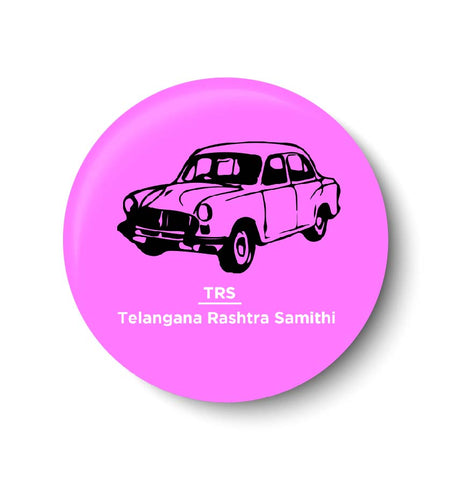 Vote for your Party I Telangana Rashtra Samithi Party Symbol Pin Badge