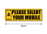 Please Silent Your Mobile I School I College I Hospital I Office I Company I Temple I Wall Sticker