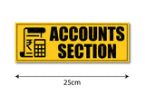Accounts Section I School I College I University I Office I Company I Wall Sticker