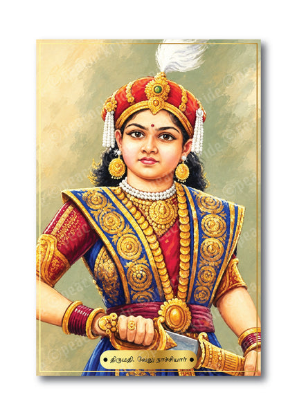 Veeramangai Velu Nachiyar I Rani Velu Nachiyar I Sivaganga I Tamil Nadu I Freedom Fighter I Wall Poster / Frames