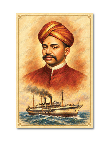 Kappalottita Tamilan V. O. Chidambaram Pillai I VOC I Indian Freedom Fighter I Wall Poster
