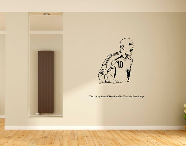 Zinedine Yazid Zidane , Zinedine Zidane , Foot ball , Frence , Sports , Wall Decal