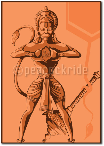 "Lord Hanuman" Wall Poster/Frame