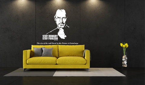 Steve Jobs , Stay Hungry Stay Foolish , Wall Decal