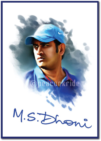 MS Dhoni Wall Poster/Frame