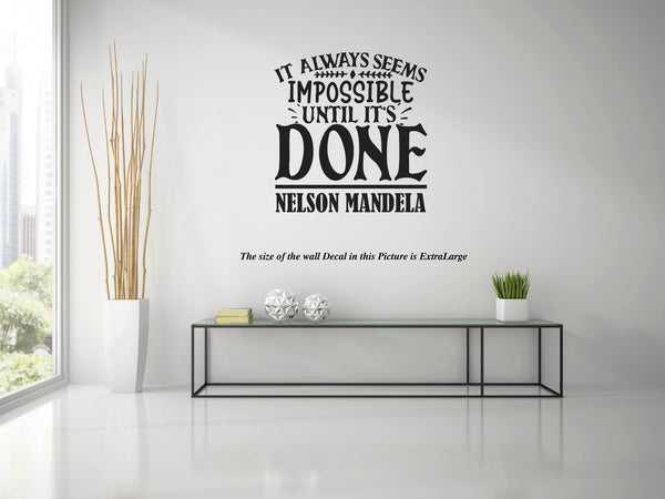 Nelson Mandela Quotes, Wall Decal, Wall Sticker
