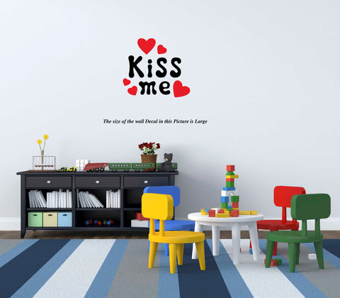 Kiss Me I Romantic I Love I Valentines Day Series I Wall Decal