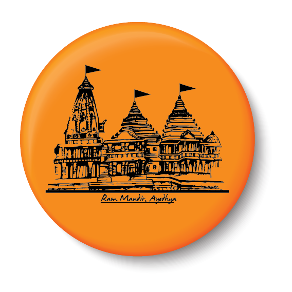Ram Mandir Ayodhya Pin Badge