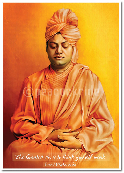 Swami Vivekananda Quote-The Greatest Sin wall poster/Frame