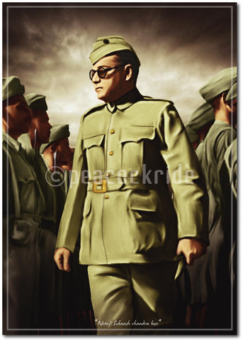 Netaji Subhas Chandra Bose-The Real Hero Wall Poster/ Frame