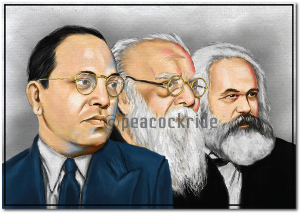 Ambedkar Periyar Karl Marx Wall Poster/ Frame