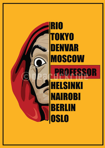 Money Heist I La casa de papel I Bella ciao I Professor I  Wall poster/Frame