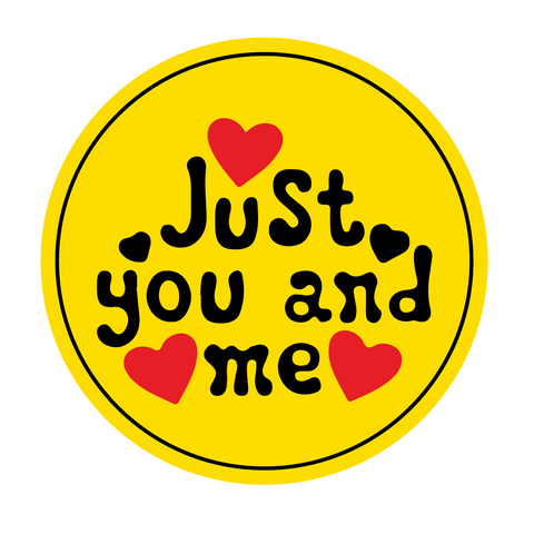 Just You and Me I Romantic I Love I Valentines Day Series I Bike Decal