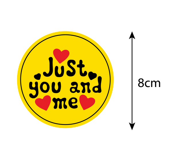 Just You and Me I Romantic I Love I Valentines Day Series I Bike Decal