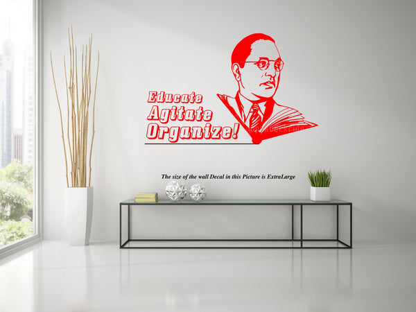 B. R. Ambedkar I Educate Agitate Organize I Wall Decal – Peacockride