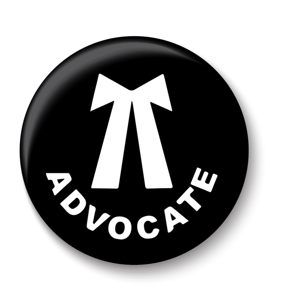 Advocate Pin Badge Peacockride