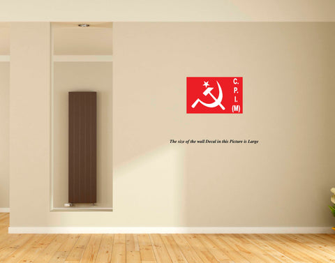Communist Party of India (Marxist) Symbols I CPI(M) I Flag Wall Sticker I Wall Decal