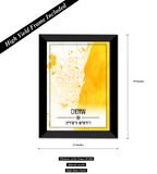 Chennai Map Wall Poster / Frame