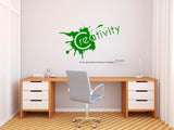 Creativity I Motivational I Wall Decal, Motivational , Motivational Wall Decal